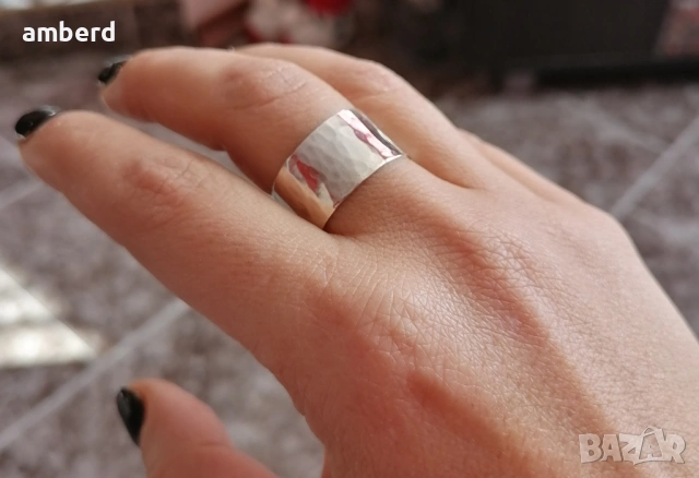 Уникална сребърна халка - модел CR024, снимка 6 - Пръстени - 53677732