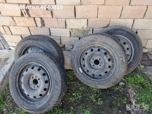 Железни джанти 4х100mm със зимни гуми 175/65/14
