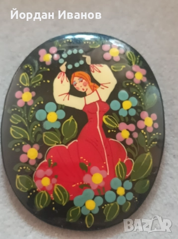 Руска старинна брошка"Палех"