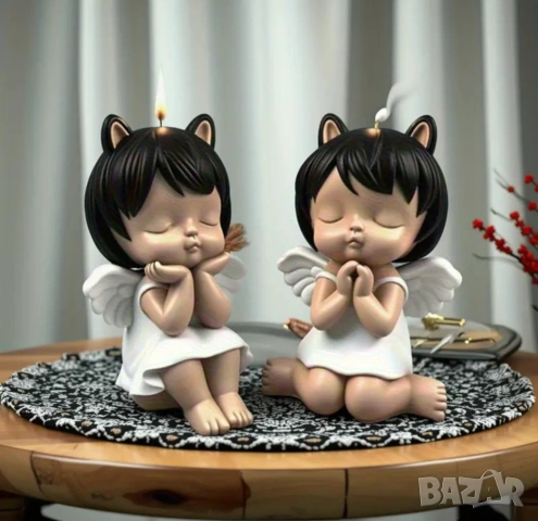 Молд момиче ангел с ушички два вида , снимка 2 - Форми - 53336902