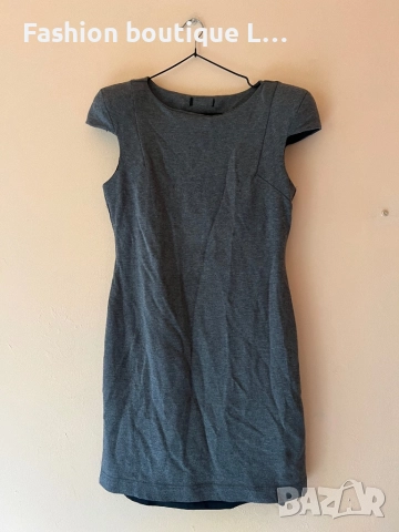 Сива рокля от материята модал и ръкави капаци с подплата подходяща за есента и зимата 38 размер 🩶🩶