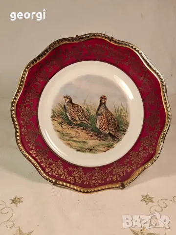 декоративна порцеланова чиния Limoges ловна тематика яребици 25/1