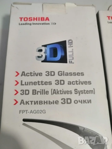 3D очила TOSHIBA FPT-AG02G, снимка 2 - Стойки, 3D очила, аксесоари - 53937414