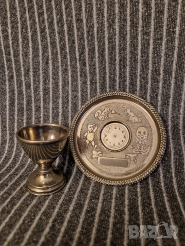 Посребрен подаръчен комплект за бебе Seba за персонализиране