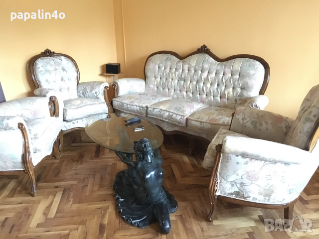 Бароков масивен диван и 4бр. кресла Луи ХV