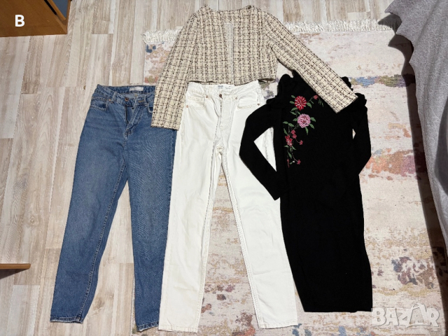 Комплект XXS панталони + рокля + късо сако