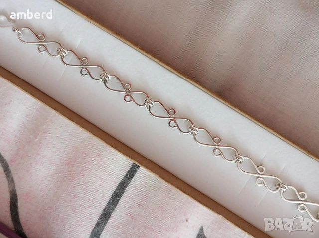 Уникална сребърна гривна 