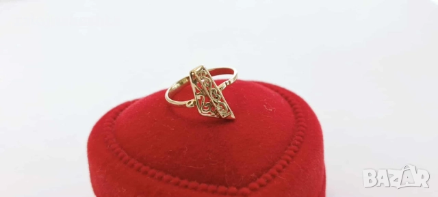 Детски Златен пръстен-0,93гр/14кр, снимка 5 - Пръстени - 51601598