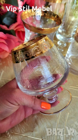 Италиански чаши Мурано , снимка 2 - Чаши - 53747223