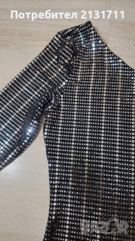 Къса рокля по тялото в сребристо , снимка 4 - Рокли - 52426746