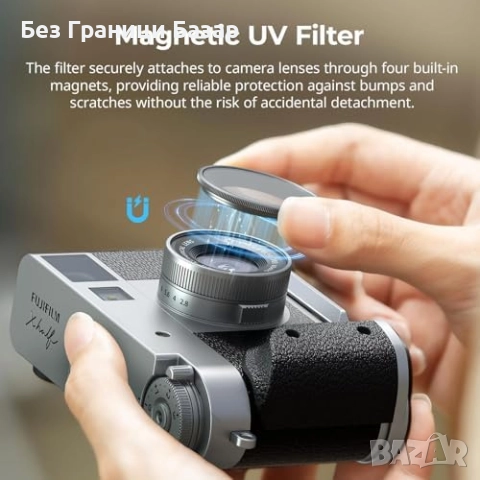 Нов Магнитен UV филтър с оптично стъкло за FUJIFILM X Half камера фото, снимка 2 - Обективи и филтри - 51500533
