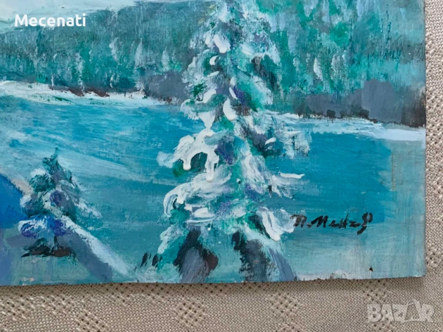 ПЕТЪР ПЕНЧЕВ масло абстракт пейзаж, снимка 11 - Картини - 53122825