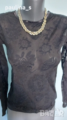 Три различни броя / Луксозна блуза с ламе и с цветя "Melanie lyne", "SNO skins" и България , снимка 12 - Туники - 36537131