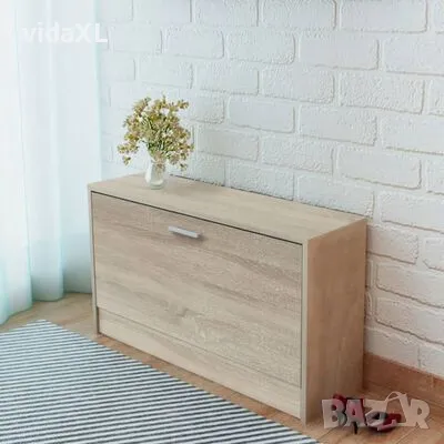 vidaXL Шкаф за съхранение на обувки пейка, дъб, 80x24x45 cм（SKU:243049）, снимка 5 - Шкафове - 49118106