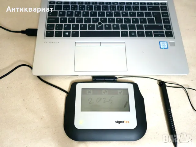 Таблет за подпис 4" монохромен - signotec LCD Signature Pad Sigma / Germany, снимка 6 - Друга електроника - 49761215