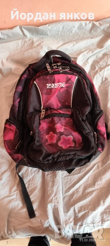 Многофункционална ученическа раница 15NF36 – Розово и Черно