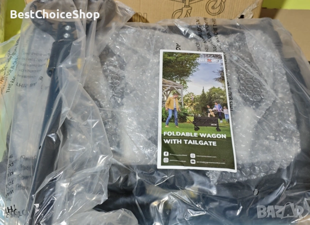 Сгъваема транспортна количка , помощна количка за багаж , плаж , - 100L сгъваем с регулируема дръжка, снимка 5 - Палатки - 53360035