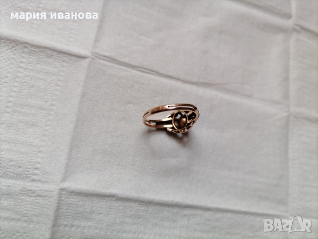много стар златен пръстен с диамант роза шлифовка 0.80 карата, снимка 7 - Пръстени - 45819439