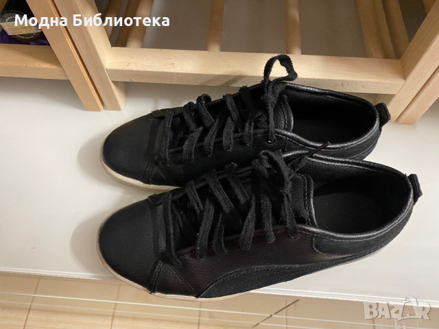 Черни кожени маратонки Puma, снимка 6 - Маратонки - 45044653