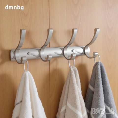 Закачалка за кърпи, четворна, алуминиева К17