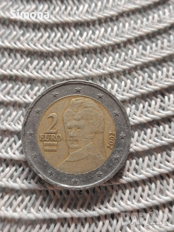 2 евро монета Австрия 2002 г.
