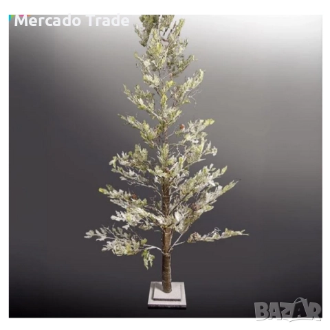 Коледна елха Mercado Trade, Със снежни светлини и шишарки, 600 LED, 180см, снимка 2 - Декорация за дома - 52633086