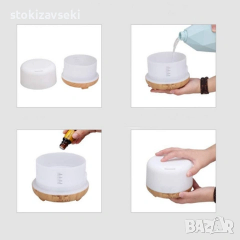 Арома дифузер - овлажнител за въздух с дистанционно управление, снимка 2 - Ароматизатори - 54082625