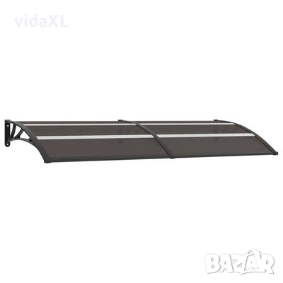 vidaXL Навес за врата черен 240x80 см PC（SKU:144826