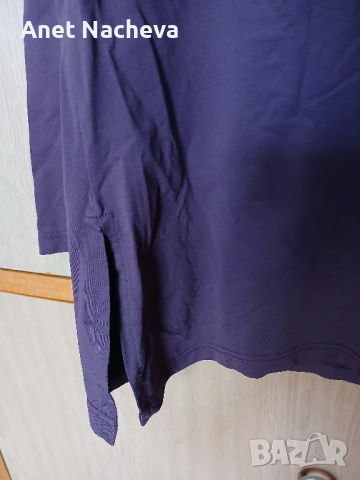 Дамска блуза с дълъг ръкав тъмно лилава, снимка 2 - Блузи с дълъг ръкав и пуловери - 46439335