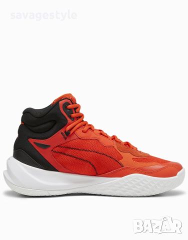 Мъжки кецове PUMA Playmaker Pro Mid Basketball Shoes Red, снимка 2 - Маратонки - 45958352