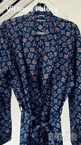 Елегантен мъжки халат Seidensticker - луксозен триацетат 100%, колекционерско качество , снимка 12 - Други - 53982896