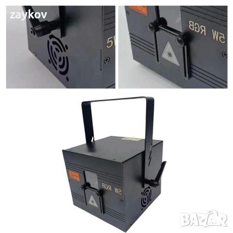 Проектор с лазерна светлина, IOS, Android приложение, дистанционно управление, 5W RGB, iLDA, DMX, DJ, снимка 3 - Измервателни инструменти - 52169673