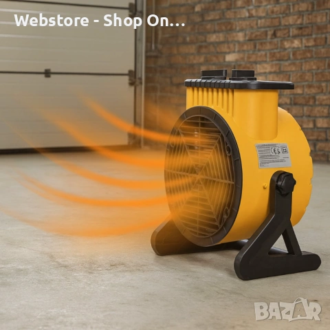 Електрически нагревател вентилатор 2kW с ръчен термостат - Идеален за бързо и ефективно отопление, снимка 2 - Вентилатори - 53592206