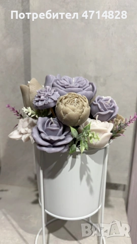 букети от соев восък , снимка 4 - Декорация за дома - 53168989