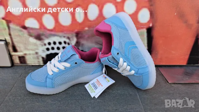 Английски детски кецове светещи с USB-GEOX, снимка 8 - Детски маратонки - 49926732