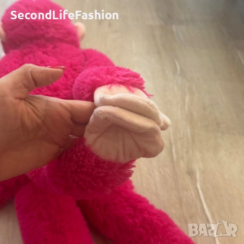 Розова плюшена маймунка с лепящи крака , снимка 3 - Плюшени играчки - 54173211
