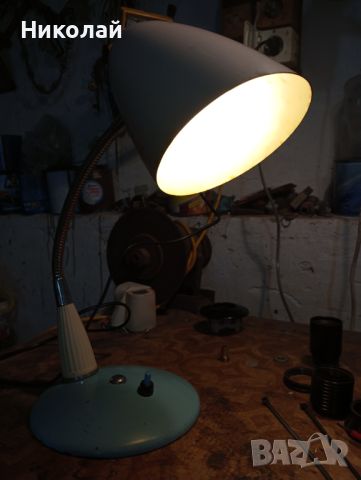 Метална работна , нощна лампа, снимка 10 - Антикварни и старинни предмети - 46465763