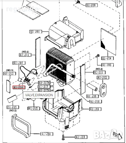 GA5R61J14,клапан разширителен за климатик Mazda MX-6,07.1991-1993, снимка 2 - Части - 47821198
