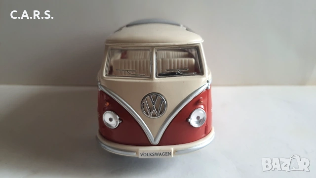 Kinsmart Volkswagen T1 Samba Bully Bus - Мащаб 1:24, снимка 8 - Колекции - 53062687