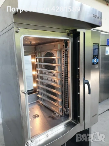 Немски конвектомат-фурна Wiesheu с пароуловител и програматор на български език, снимка 4 - Други машини и части - 53655976