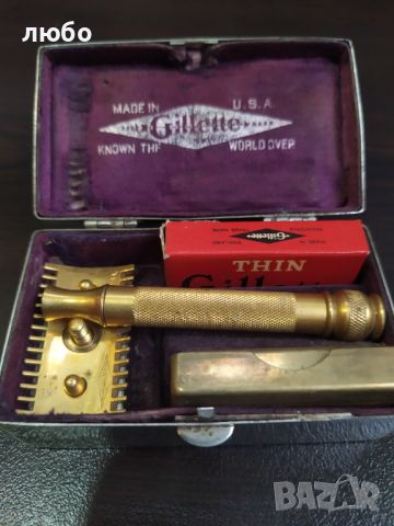 Самобръсначка GILLETTE Made In ENGLAND 1920/40 г, снимка 2 - Антикварни и старинни предмети - 45913971