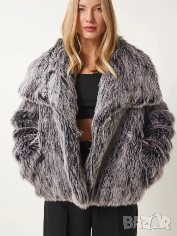 Пухено палто, снимка 2 - Якета - 53507382