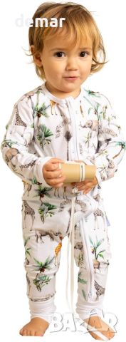 BABYGO® Baby Grow Бебешка пижама с цип, 95% бамбукова, унисекс, за бебета, снимка 1 - Комплекти за бебе - 45670600