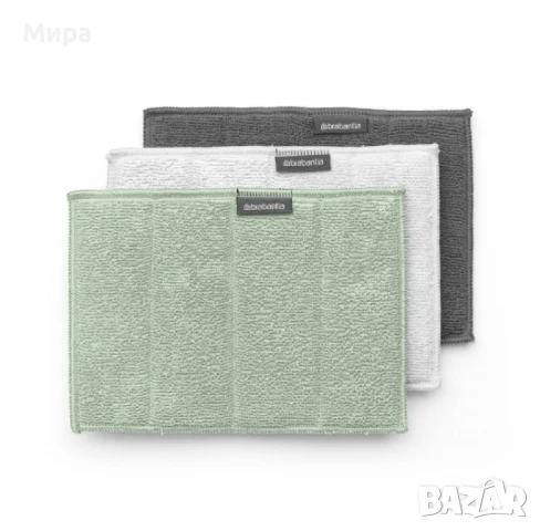 Комплект микрофибърни кърпи, SinkSide Dark Grey/Light Grey/Jade Green 3 броя