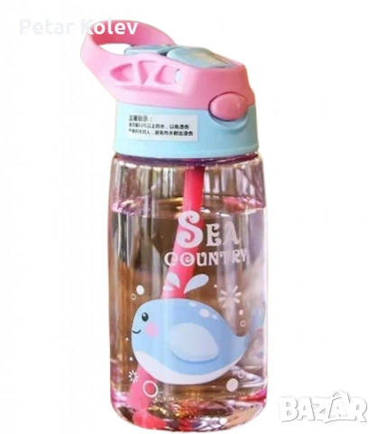 Детска бутилка за вода със сламка 480мл, снимка 7 - Други - 53401444