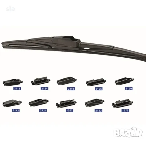 Задна чистачка+ накрайници, 40см, Чистачка банан, универсална- 16"