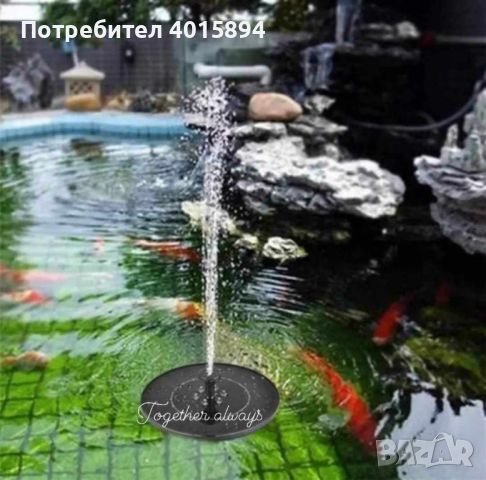Соларен фонтан с три режима на разпръскване на водата, снимка 2 - Градински мебели, декорация  - 45681517