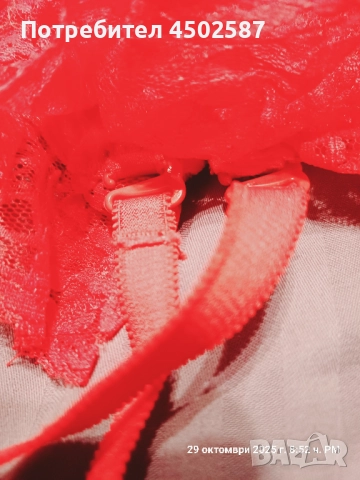 Червен корсет със жартиери, снимка 10 - Корсети, бюстиета, топове - 52715157