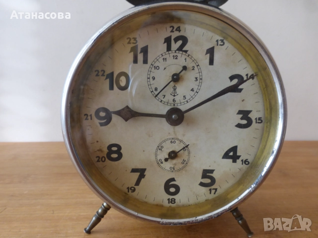 Настолен будилник часовник Gustav Beker 1920 г, снимка 2 - Антикварни и старинни предмети - 51852257