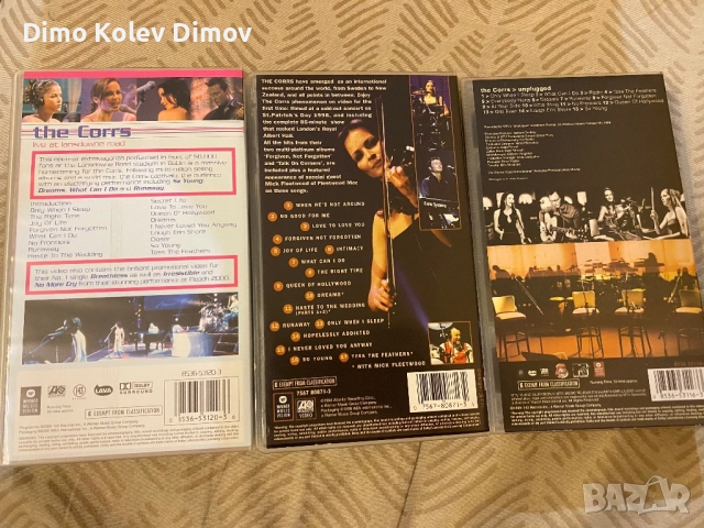 The Corrs VHS Видео Касети Оригинали, Колекция, снимка 3 - Други музикални жанрове - 52548548
